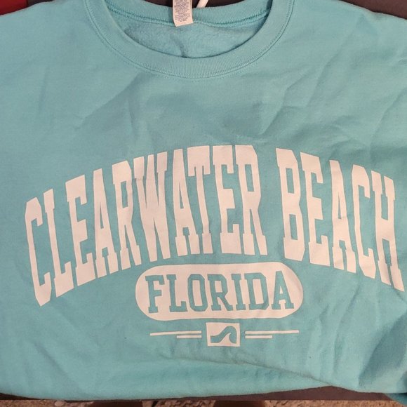 CLEARWATER BEACH SEA BLUE COLORED SWEATSHIRT BY JERZEES - Picture 4 of 10